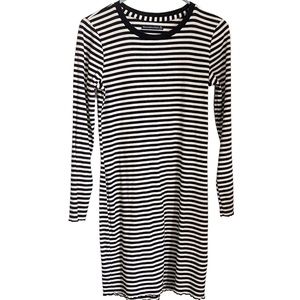 Abercrombie & Fitch Black and White Striped Sleep Dress Size M